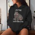 Hippo Christmas I'm Fine Everything Is Fine Wildlife Women's Hoodie Gifts for Her