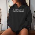 I'll Just Have The Chicken Tenders Quote Chicken Lovers -Adults Black Small Short Sleeve Modern Humor Humorous Quote Women Hoodie Gifts for Her I'll Just Have The Chicken Tenders Quote Chicken Lovers -Adults Black Small Short Sleeve Modern Humor Humorous Quote Women Hoodie Gifts for Her