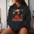 Merry Christmas African American Melanin Pjs Xmas Women Women Hoodie Gifts for Her