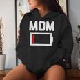 Mom Battery Low Mother Family Mama Mommy Mom レディースパーカー 彼女への贈り物