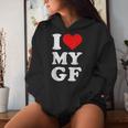 ユーズド加工 I Heart My Girlfriend アパレル I Love My Gf レディースパーカー 彼女への贈り物