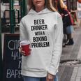Beer Drinker With A Boxing Problem おもしろワークアウトボクサー 長袖tシャツ レディースパーカー 面白い贈り物