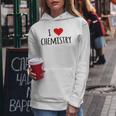 化学、化学が好き、化学の先生 化学実験技師、プレゼント、男性女性子供 I Love Chemistry レディースパーカー 面白い贈り物