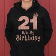21 It's My Birthday 21歳 Happy 21歳の誕生日 女の子 レディースパーカー