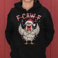 F Caw F Chicken Christmas Lights Santa Xmas Chicken Women Hoodie