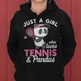 Just A Girl Who Love Tennis & Pandas パンダテニス愛好家 レディースパーカー