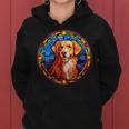 Novacotia Duck Tolling Retriever Toller Dog ステンドグラス レディースパーカー