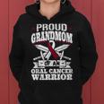 Oral Cancer Warrior Awareness リボン Proud Grandmom Of An Oral Cancer Warrior レディースパーカー