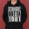 Straight Outta 1981 Womenintage 1981 Birth Of Birthday レディースパーカー