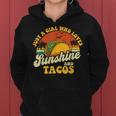 サンシャインとタコスが大好きな女の子-タコス好きメキシコ レディースパーカー