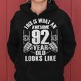 男性、女性、92歳の誕生日への92歳の誕生日プレゼント レディースパーカー
