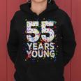 面白い 55 歳 若い55歳の誕生日おめでとうシャツ 男性用 女性用 レディースパーカー