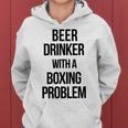 Beer Drinker With A Boxing Problem おもしろワークアウトボクサー 長袖tシャツ レディースパーカー