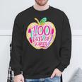 100 Days Of School Apple Teacher Student Kids Groovy Retro Sweatshirt Unisex Gifts for Old Men 100 Days Of School Apple Teacher Student Kids Groovy Retro Sweatshirt Unisex Gifts for Old Men