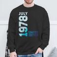 1978年7月 1978年 レトロ 1978 ヴィンテージ 限定版 1978 スウェットシャツ 高齢者への贈り物