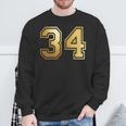34 ナンバー34 チーム スポーツ グラフィック 代表チームのマッチング 長袖tシャツ スウェットシャツ 高齢者への贈り物