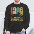 60 歳の誕生日バイカーギフトtシャツ-ヴィンテージ1966バイク スウェットシャツ 高齢者への贈り物