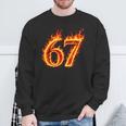 67 Fireixeven Meme Flames スラング 数字 面白い キッズ ティーン 長袖tシャツ スウェットシャツ 高齢者への贈り物