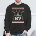67 Santa Ugly Christmas Six Seven Sweatshirt Gifts for Old Men