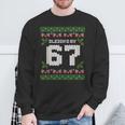 67 Santa Ugly Sleigh Six Seven Christmas Sweatshirt Gifts for Old Men