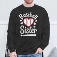 Baseballister At Heart プレイヤーズシスター、ベースボールシス スウェットシャツ 高齢者への贈り物