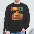 Berger Crew Hamburger Cheeseburger Fast Food Lovers スウェットシャツ 高齢者への贈り物