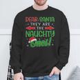 Dear Santa They Are The Naughty Ones Christmas Pajamas Sweatshirt Gifts for Old Men