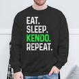 Eatleep Kendo Repeat 面白い格闘技コンバット スウェットシャツ 高齢者への贈り物