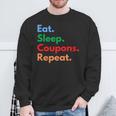 Eatleep クーポンリピート クーポンコレクター&クーポン愛好家 長袖tシャツ スウェットシャツ 高齢者への贈り物