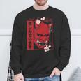 Hannya Demon Oni Noh Mask Aesthetics Japanese Graphics Sweatshirt Gifts for Old Men