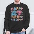 Happy 67th Day Of 5th Grade Ice Cream Drip 67 Days Kids Sweatshirt Unisex Gifts for Old Men