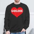 I Heart Goldie I Love Goldie カスタマイズ可 スウェットシャツ 高齢者への贈り物
