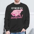 Keepmiling Like A Blobfish デザイン ブログフィッシュファン向け スウェットシャツ 高齢者への贈り物