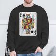 King Ofpades トランプデッキ ヴィンテージレトロスタイル スウェットシャツ 高齢者への贈り物