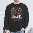 I Left My Frenchie To Be Here French Bulldog Ugly Christmas Sweatshirt Gifts for Old Men
