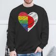 Lgbtq Japan ゲイプライド ハート ゲイとレズビアンの愛 Lgbt スウェットシャツ 高齢者への贈り物