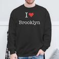 I Love Brooklyn With Heart ミニマリスト シンプル グラフィック スウェットシャツ 高齢者への贈り物