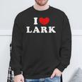 I Love Lark 私は愛する Lark スウェットシャツ 高齢者への贈り物