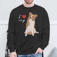 I Love My & Red Merle ボーダーコリー ドッグラバー。 スウェットシャツ 高齢者への贈り物