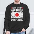 I Love My Hot Japanese Boyfriend Couple Japan Flag スウェットシャツ 高齢者への贈り物