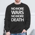 No More Wars No More Death スウェットシャツ 高齢者への贈り物