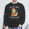 Off To Cause A Jolly Kerfuffle – Xmas Frog Sweatshirt Gifts for Old Men