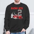 Racing Into 2Nd Birthday レースカー 2歳 幼児 男の子 スウェットシャツ 高齢者への贈り物