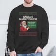 Santa's Math Problem 67 Viral Meme Christmas Ugly Sweater Sweatshirt Gifts for Old Men