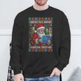 Santa's Tech Support Rebooting Christmas Ugly Sweater Sweatshirt Gifts for Old Men