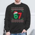 Six Seven Christmas 6 7 Ugly Christmas Sweater Sweatshirt Gifts for Old Men