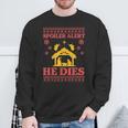 Spoiler Alert He Dies Jesus Nativity Scene Ugly Christmas Sweatshirt Gifts for Old Men