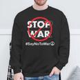 Stop Waray No To War Pleasetop Wars No War スウェットシャツ 高齢者への贈り物