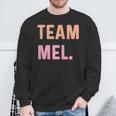 Team Mel 名前 スウェットシャツ 高齢者への贈り物