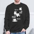 We're All Mad Here 不思議の国のアリスtシャツデザイン スウェットシャツ 高齢者への贈り物